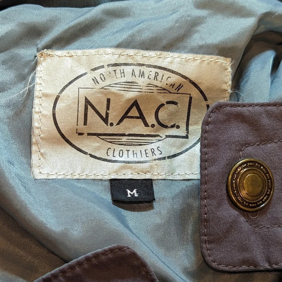 Vintage North American Clothiers Outdoor Grey Teal Zip Hooded Jacket Mens  M - Picture 8 of 14